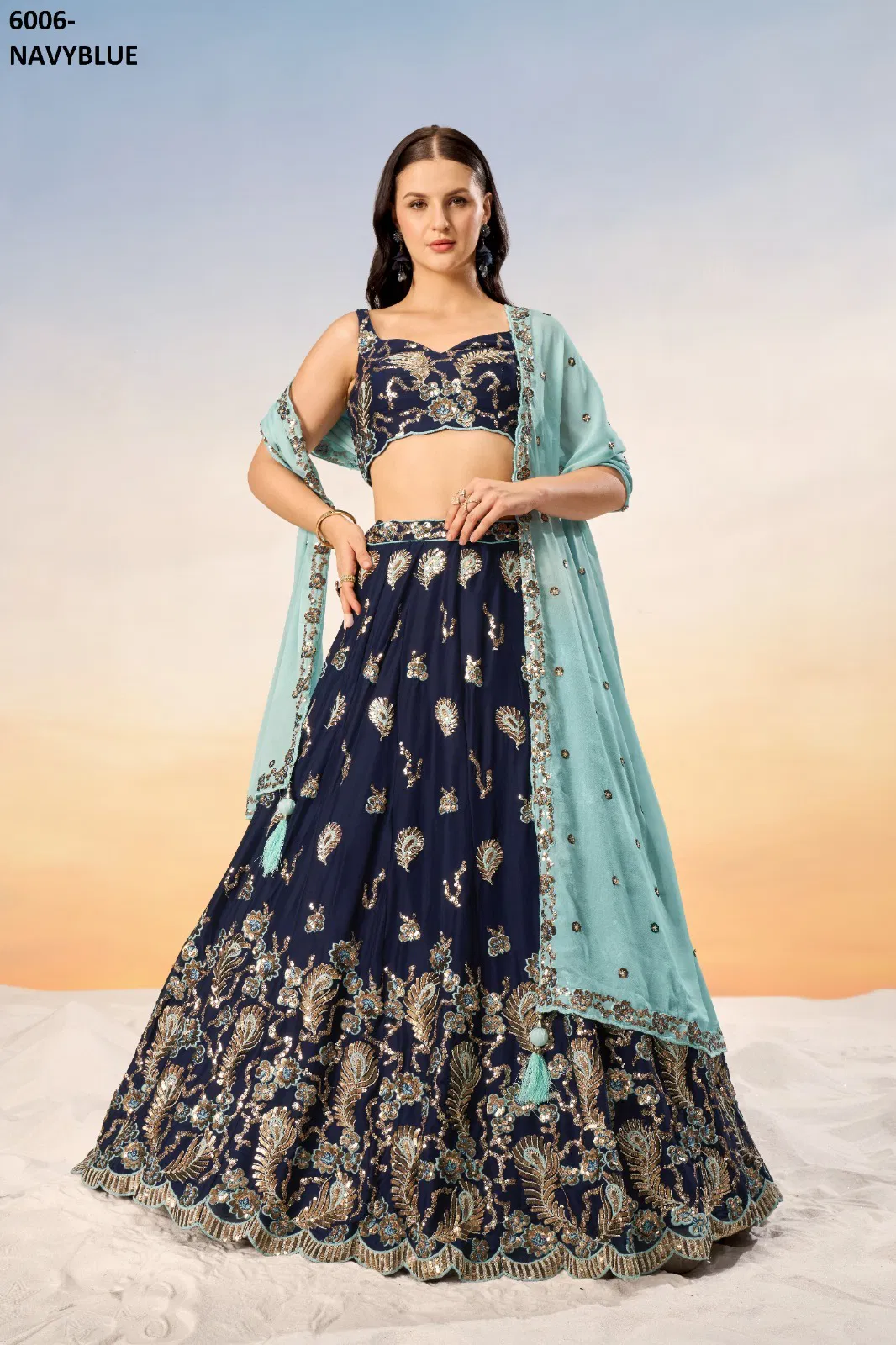 Pf 6006 Poly Georgette Designer Lahenga Choli Bulk Orders In India